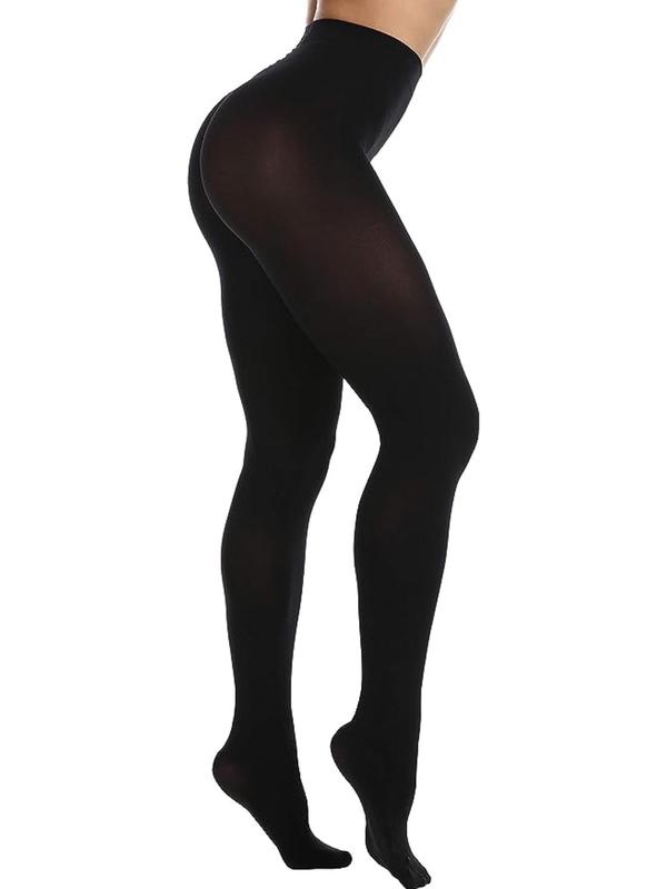 Women's 1 Pair Solid High Waist Sheer Tights, Soft Breathable Comfortable Plain High Stretch Pantyhose for Daily Wear, Women's Tights for All Seasons