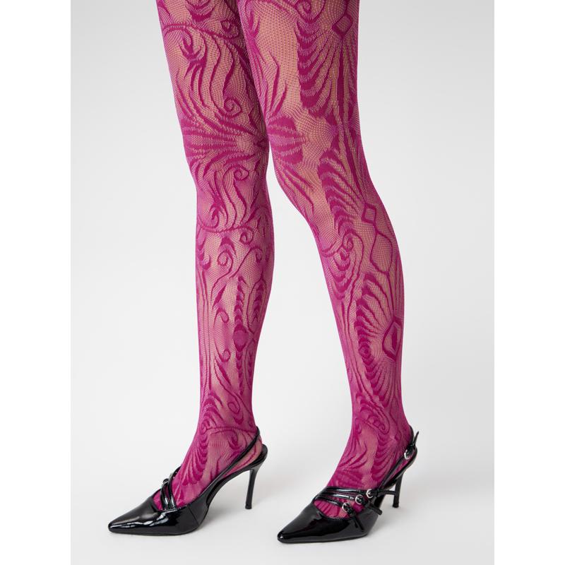 Cider [3 colors, size One Size-One Size] Floral Fishnet Tights