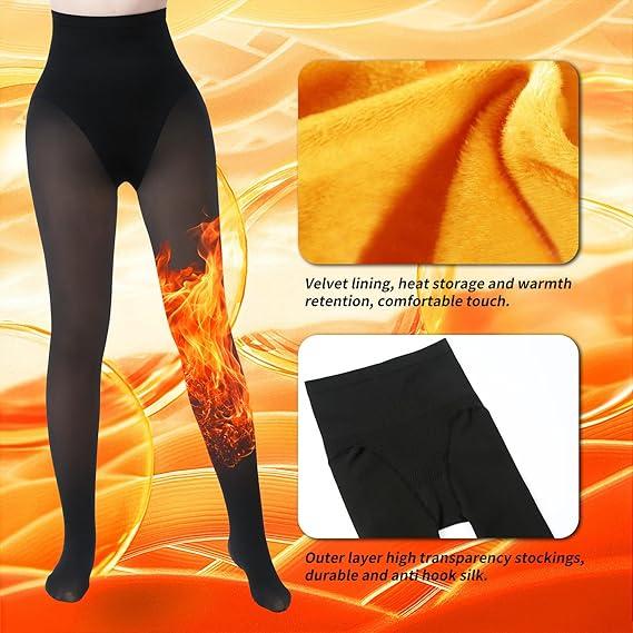 Hip-lifting Triangle Crotch Fleece Lined Tights-Women Warm Fake Translucent Tights High Waist Pantyhose Sheer Thick Warm Leggings For Women,Triangles Fleece Lined Tights