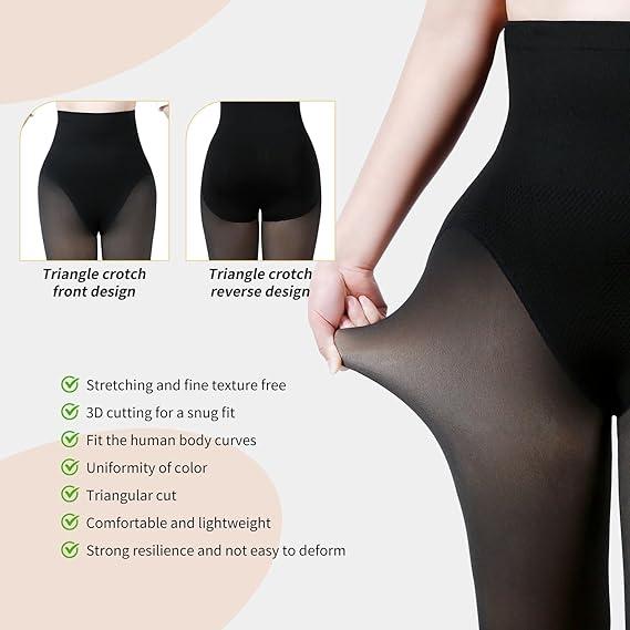 Hip-lifting Triangle Crotch Fleece Lined Tights-Women Warm Fake Translucent Tights High Waist Pantyhose Sheer Thick Warm Leggings For Women,Triangles Fleece Lined Tights