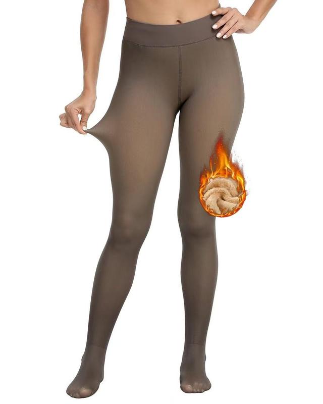 THE ORIGINAL! 4 SHADES • SIZE XS - 3XL • MAGIC FLEECE LINED LEGGINGS • CLOSED FOOT (LOOKS LIKE PANTYHOSE) Winter Comfort Fleece Tights Available in Plus Size and Brown Fur Womenswear Women