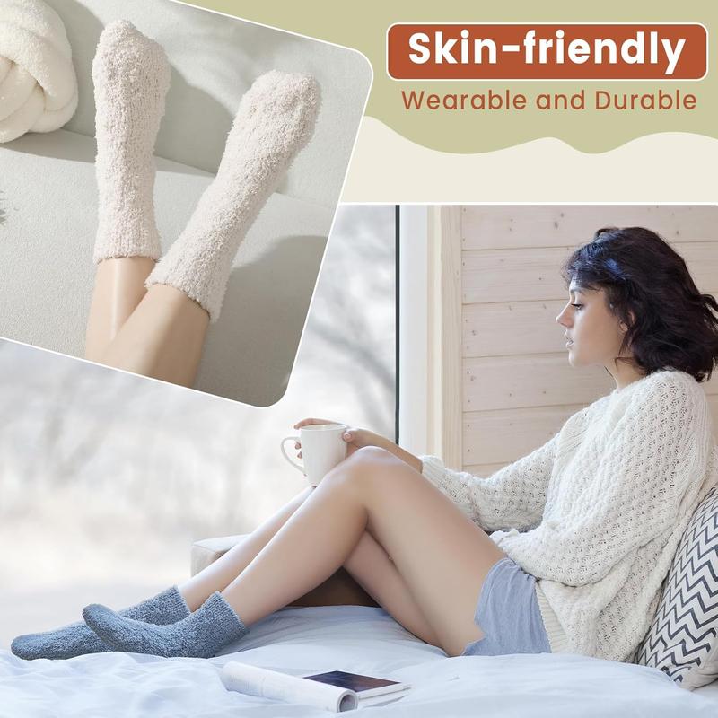 5 Pairs Fuzzy Socks for Women - Fluffy Socks Winter Warm Comfy Socks Women