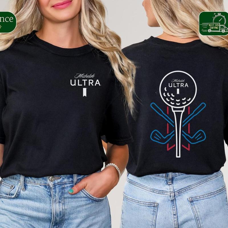 Michelob Ultra Golf T-shirt, 2 side Unisex Clothing Choices,  Full size, Full color ,  Gift for mother