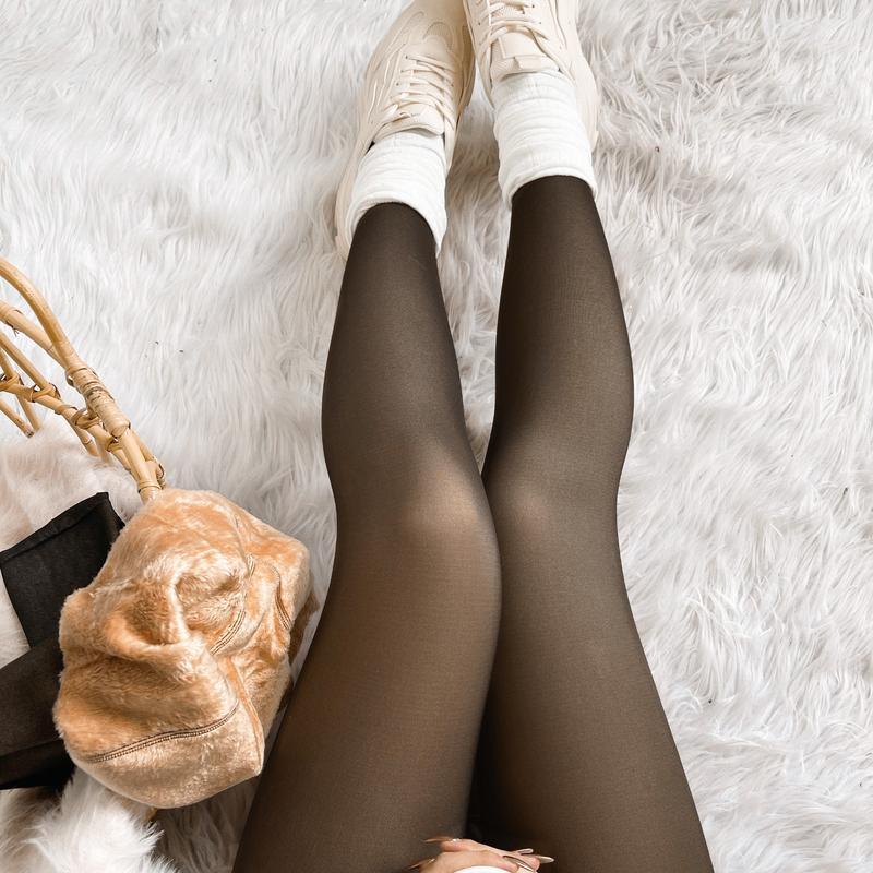 THE ORIGINAL! 4 SHADES • SIZE XS - 3XL • MAGIC FLEECE LINED LEGGINGS • CLOSED FOOT (LOOKS LIKE PANTYHOSE) Winter Comfort Fleece Tights Available in Plus Size and Brown Fur Womenswear Women