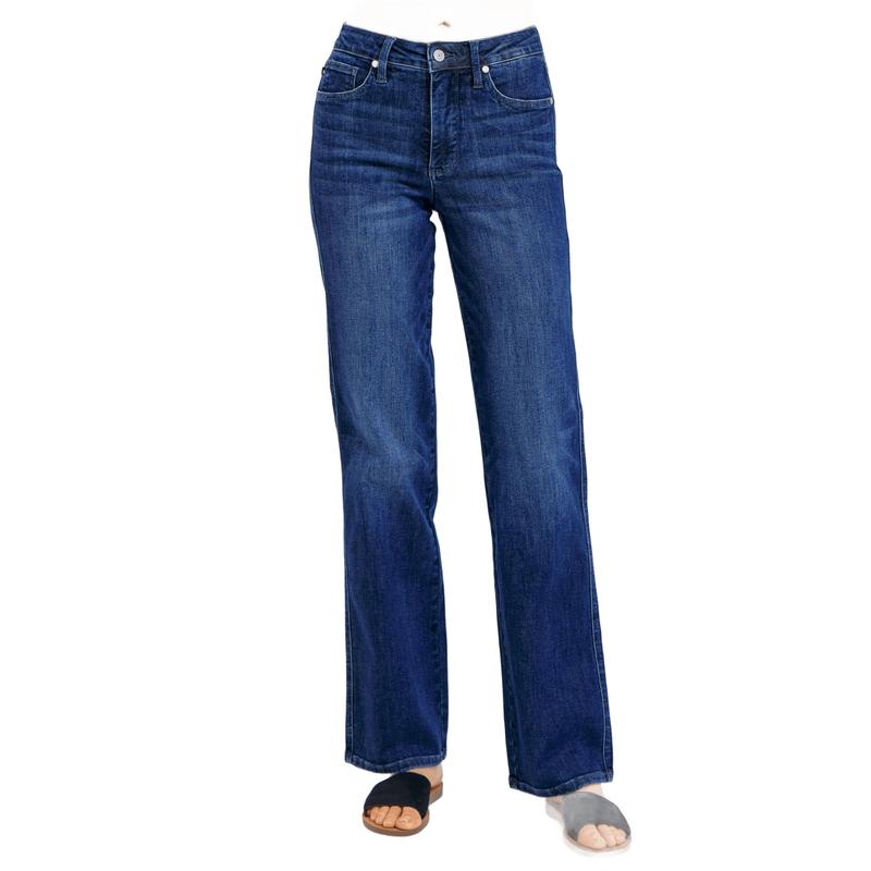 JUDY BLUE MID RISE TUMMY CONTROL CLASSIC STRAIGHT LEG JEANS