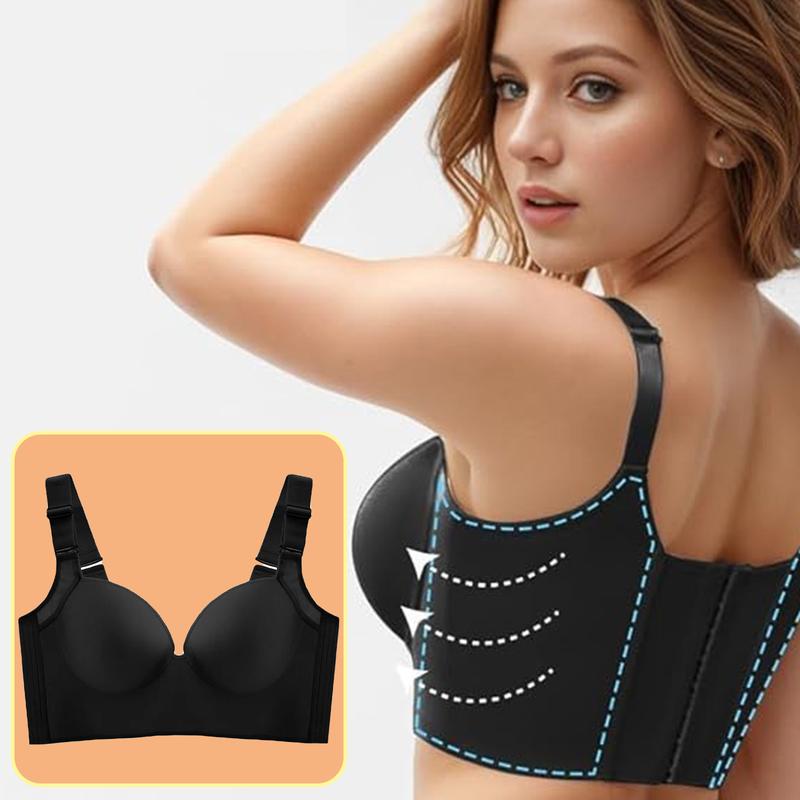 Women's everyday underwire bras, full coverage deep cup bras, hide back fat deep cup bras, lift bras