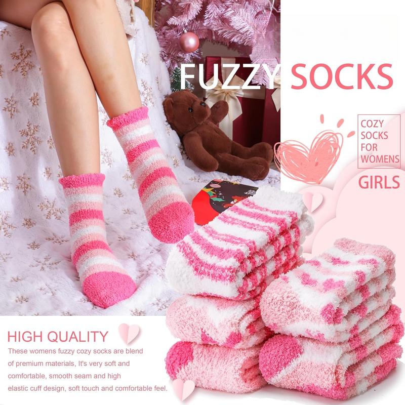 Womens Fuzzy Socks Cozy Fluffy Winter Cabin Slipper Warm Fleece Soft Thick Comfy Socks