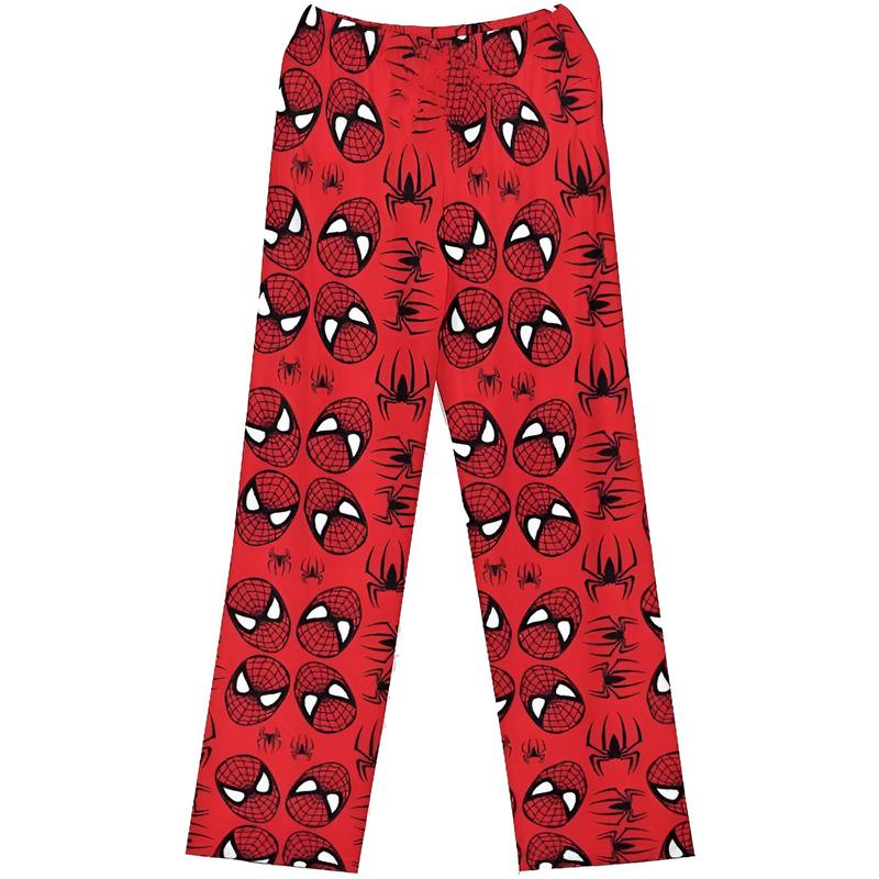 Chrismas Pajamas Anime Pants for Women Men Cartoon Spider Cats Cute All Over Print Sleep Casual Bottoms