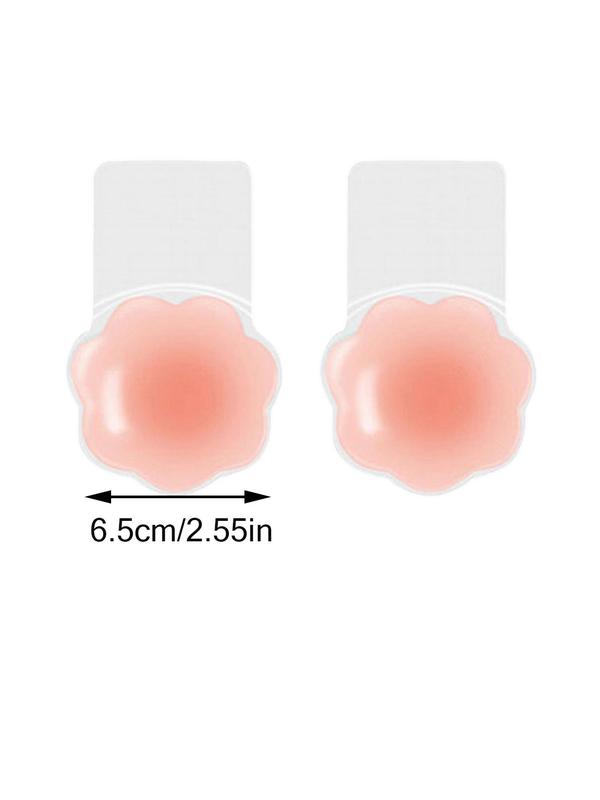 5 Pairs Plain Floral Shape Nipple Cover, Breathable Comfy Nipple Cover, Ladies Sticky Invisible Silicone Bra, Versatile Underwear Accessories for Women Ladies Girls