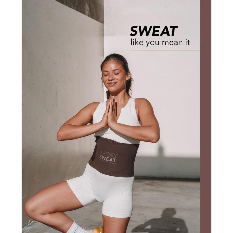 Sweet Sweat Toned Ab Trainer for Women and Men | Premium Waist Trainer Belt to 'Tone' your Stomach Area (Terra, X-Large)