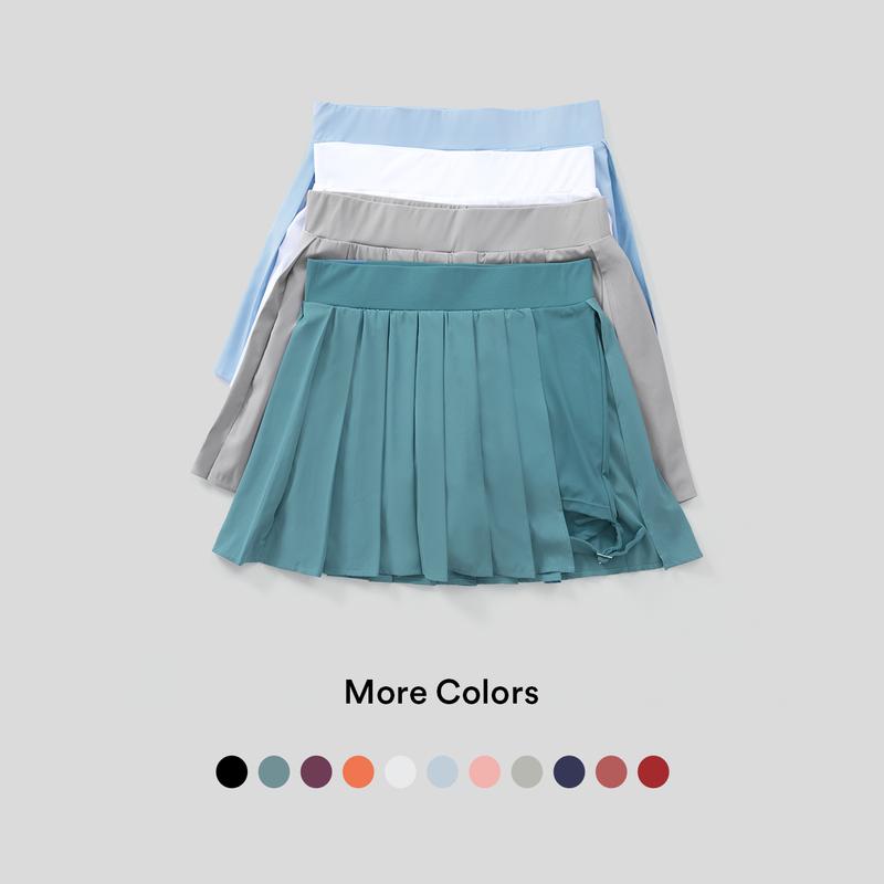 Halara Breezeful High Waisted Pleated 2-in-1 Side Pocket Adjustable Buckle Mini Quick Dry Casual Skirt