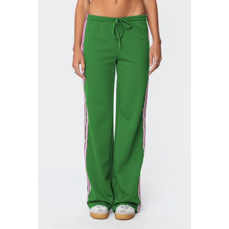 BlackFriday Womens Drawstring Sweatpants Side Striped Elastic Waistband Casual Pull On Long Pants