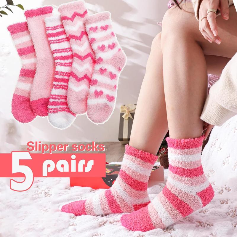 Womens Fuzzy Socks Cozy Fluffy Winter Cabin Slipper Warm Fleece Soft Thick Comfy Socks