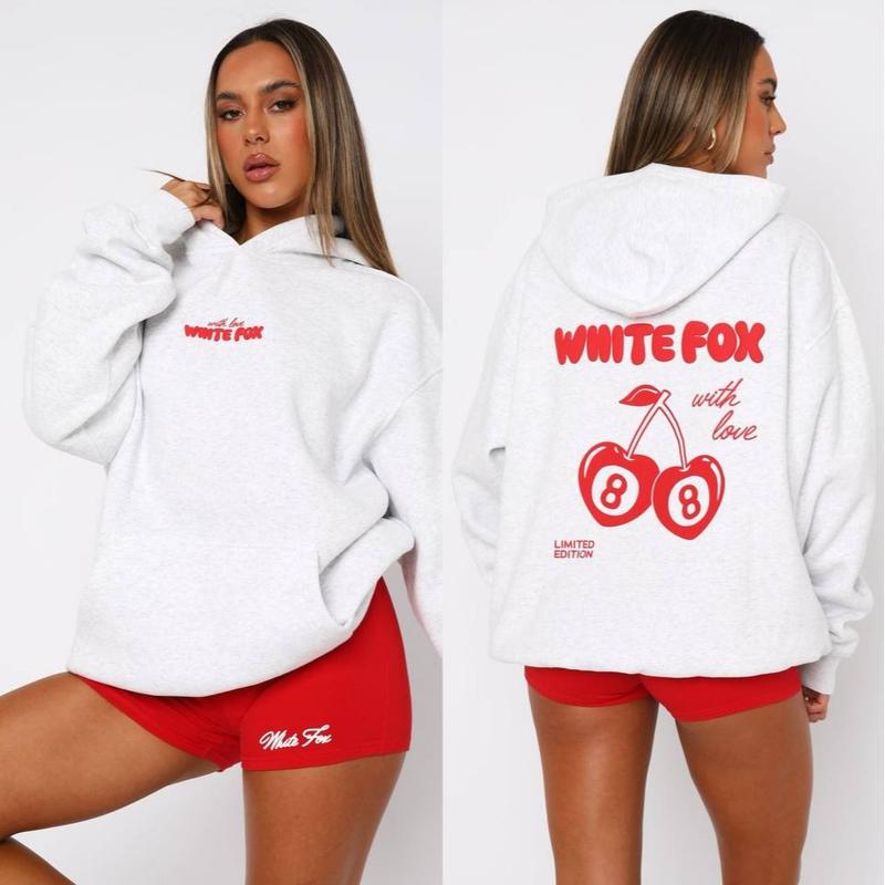 White Fox Shirt for Couples T-Shirt Woman Sweatshirt for Girls New Trend 2024 Men's clothing, Hoodie, Comfort Colors style6