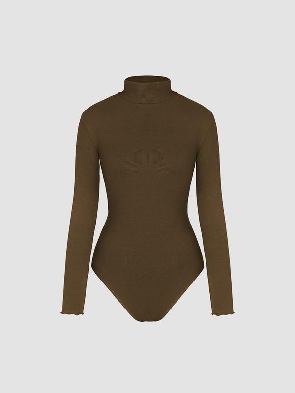 [8 colors, Size 0-26] Solid Turtleneck Bodysuit