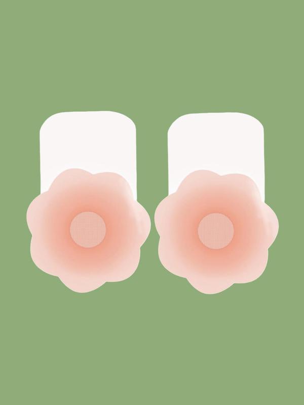 5 Pairs Plain Floral Shape Nipple Cover, Breathable Comfy Nipple Cover, Ladies Sticky Invisible Silicone Bra, Versatile Underwear Accessories for Women Ladies Girls