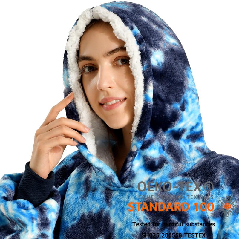 Krifey Wearable Blanket Hoodie, Oversized Sherpa Hooded as Birthday Gifts for Mom Women Girlfriend Men, Cozy Sweatshirt with Giant Pocket