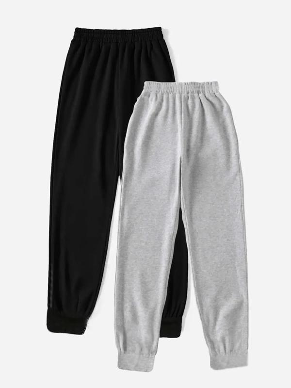 Women's Solid Color Sweatpants, Casual Comfy Jogger Pants for Daily Wear, Ladies Bottoms for All Seasons