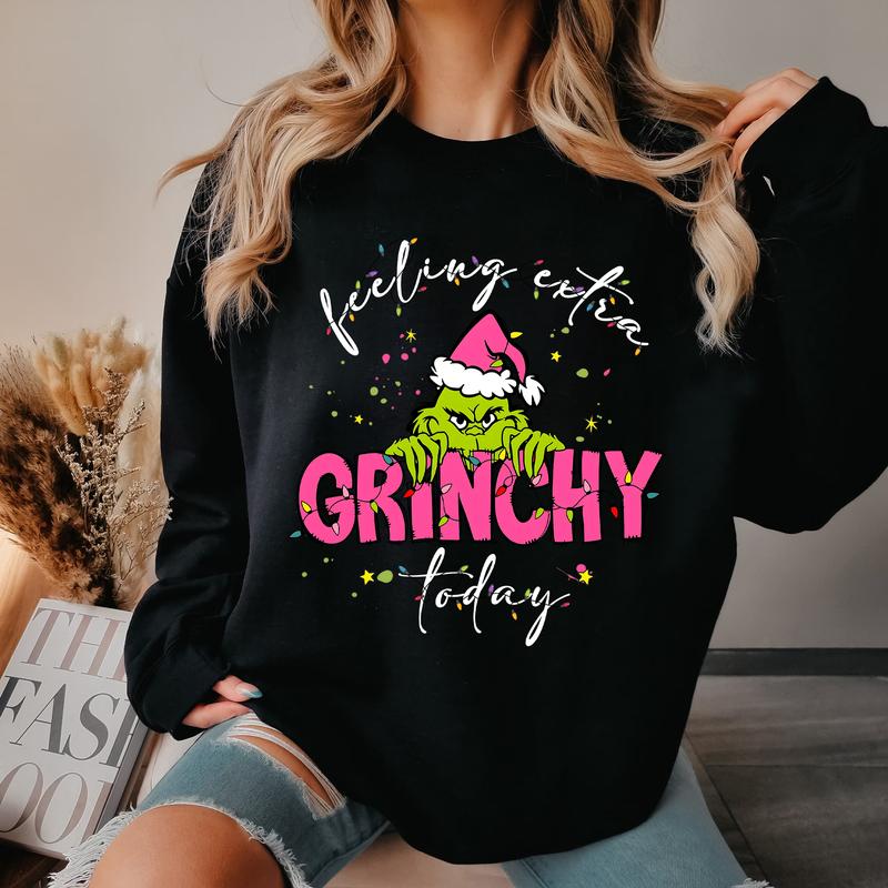 Feeling Extra Grichy Today Shirt, Christmas Shirt, Retro Christmas Tee, Funny Unisex Sweatshirt