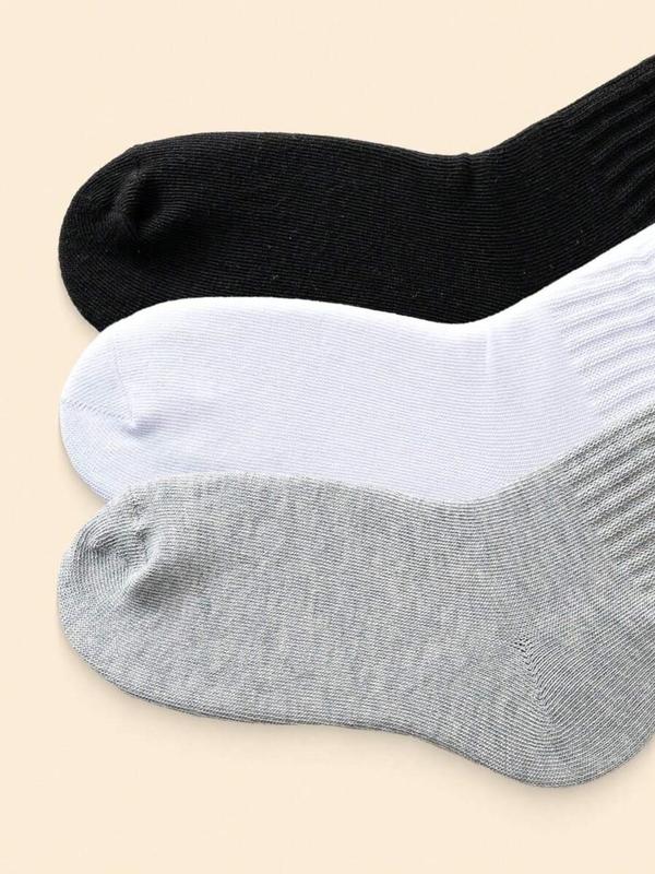 Women's Solid Color Crew Slouch Socks, Casual Soft Comfy Breathable Mid-calf Socks for Fall & Winter, Women's Socks for Daily Wear