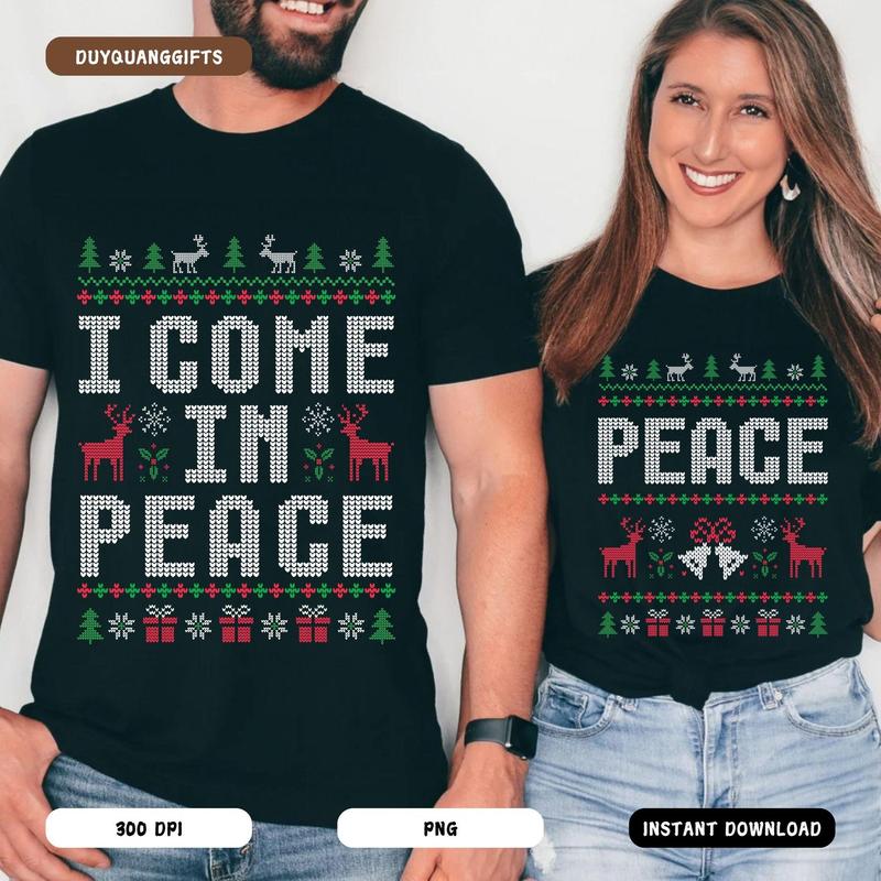 Come In Peace I'm Peace Shirt , Retro Couples Matching 