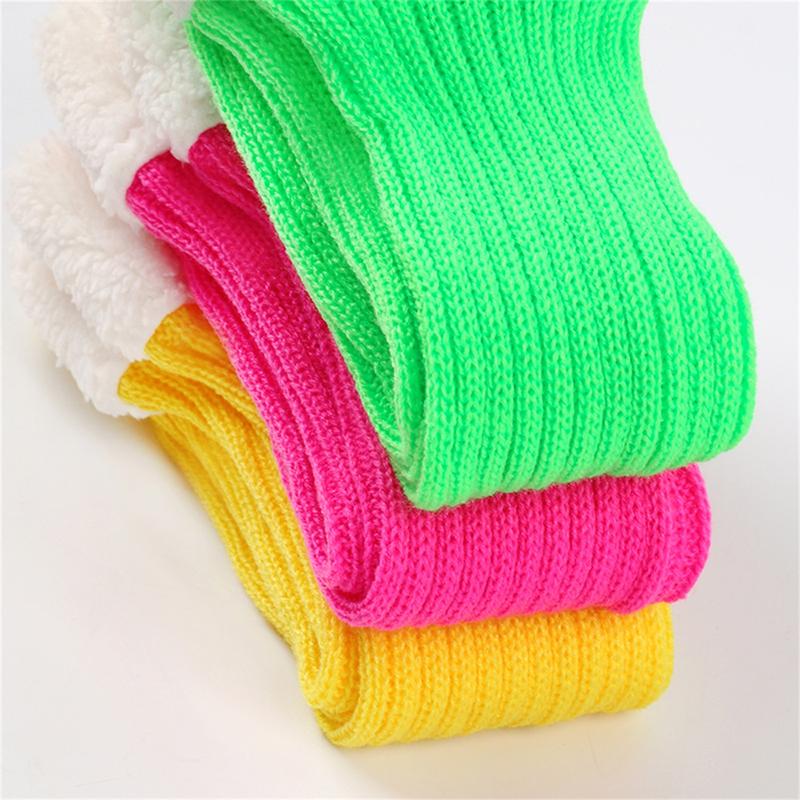 Women Knit Leg Warmer, Patchwork Calf Cover Boot Socks Streetwear for Daily Party