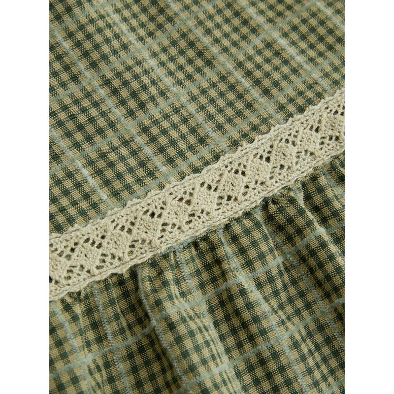 Cider [2 colors, size 0-24] Square Neck Shirred Gingham Maxi Dress