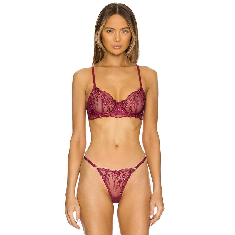 KAT THE LABEL Sofia Underwire Bra in Red