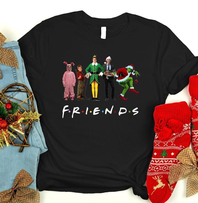 Christmas Friends Shirts, Christmas Movie Watching Shirt, Christmas Shirt, Funny Christmas Shirt Gift, Christmas Vacation Shirts Family