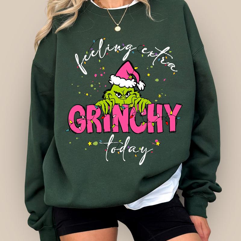 Feeling Extra Grichy Today Shirt, Christmas Shirt, Retro Christmas Tee, Funny Unisex Sweatshirt