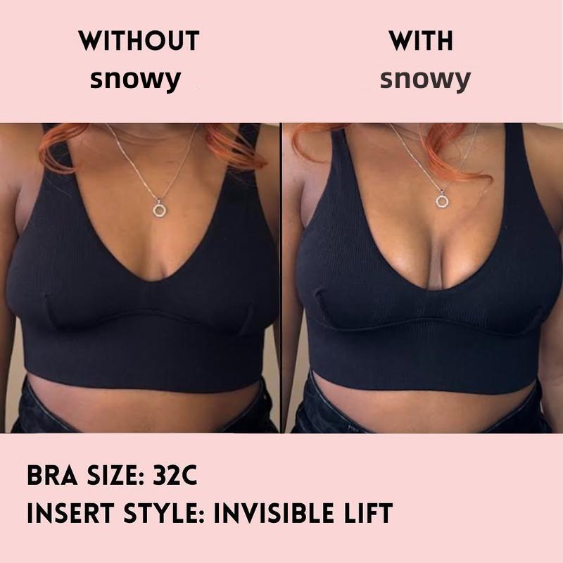 Snowy Sticky Cup Inserts - Instant Boost Double Sided Adhesive Bra Cup for Women,Fitted Fitted Underwear Lady Comfort Clothing Accessories Womenswear brand covers push up swim inserts bikini insert seamless sticky