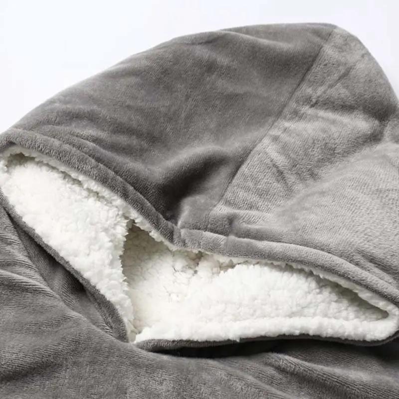 Comfy Wearable Blanket Sweatshirt | Soft Inside Cozy Wearable Sherpa Hoodie Blanket Comfort Winter