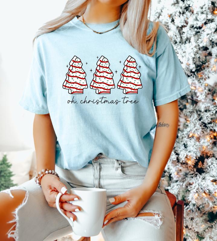 Christmas Cakes Winter Comfort Color Tshirt