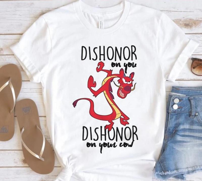 Funny Mushu Dishonor On Your Cow Shirt - Mulan-Inspired Design for WDW Matching Family Vacations Sweatshirt, Hoodie, Comfort Colors