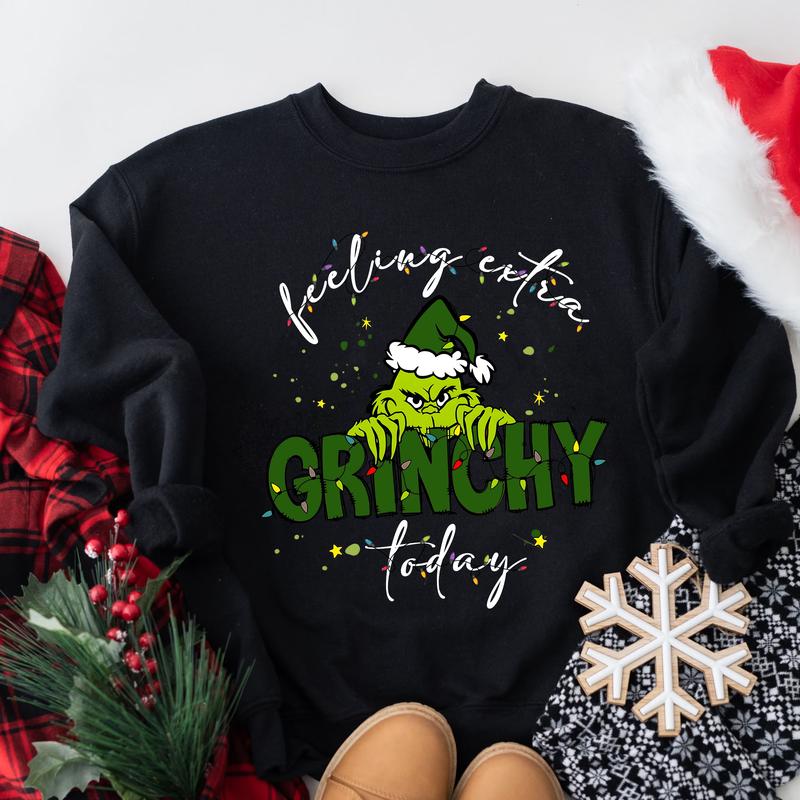 Feeling Extra Grichy Today Shirt, Christmas Shirt, Retro Christmas Tee, Funny Unisex Sweatshirt