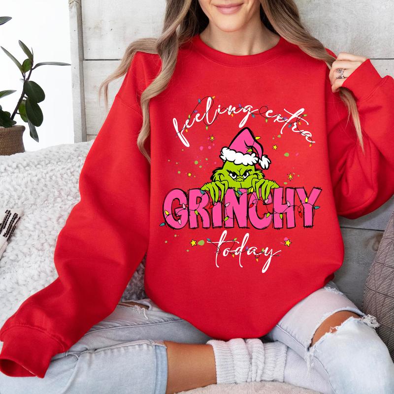 Feeling Extra Grichy Today Shirt, Christmas Shirt, Retro Christmas Tee, Funny Unisex Sweatshirt