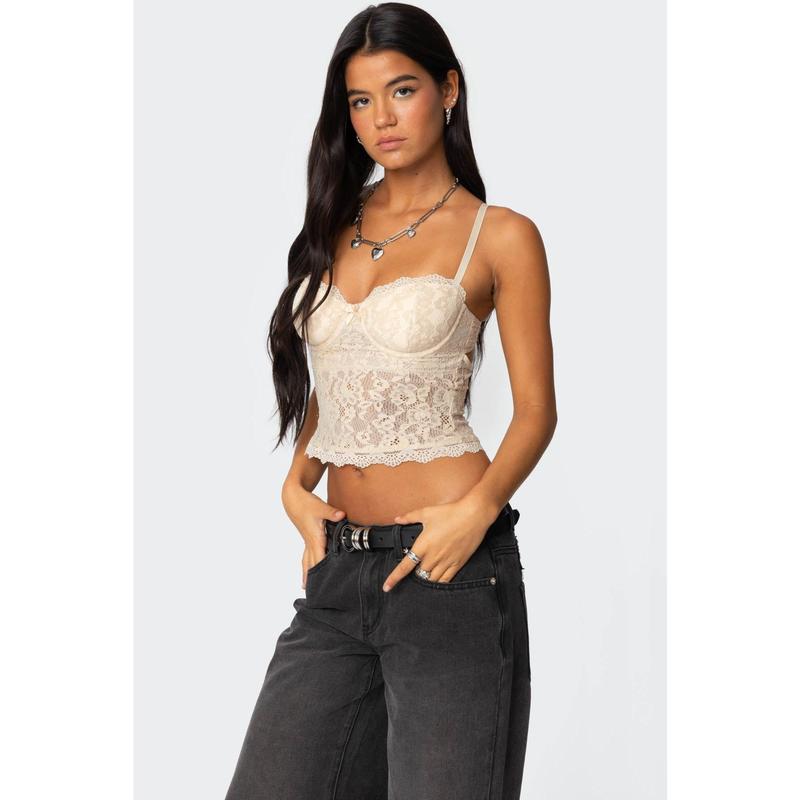 Charisma Sheer Lace Bra Top