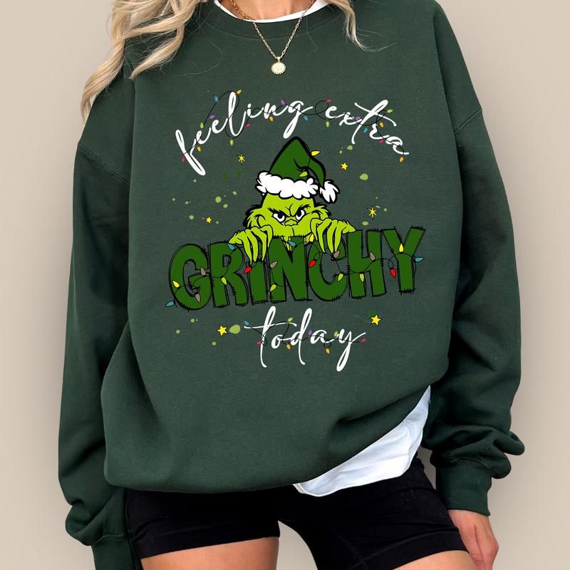 Feeling Extra Grichy Today Shirt, Christmas Shirt, Retro Christmas Tee, Funny Unisex Sweatshirt