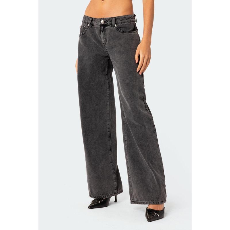 Raelynn Washed Low Rise Jeans