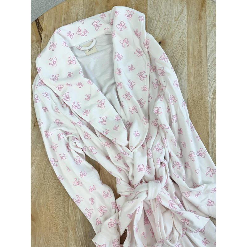 Polar Beary Pink Bows Hotel Robe