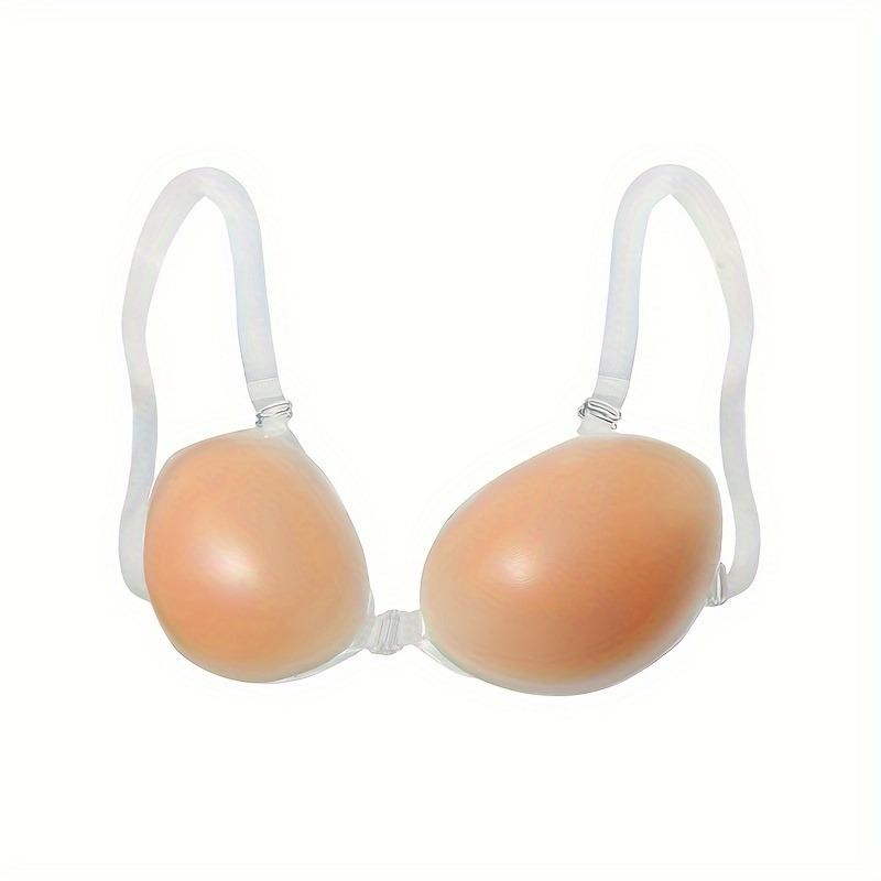 2 Pair Silicone Invisible Strapless Bra - Self-Adhesive Backless Push Up Nipple Covers - For Women - Perfect for Strapless Dresses & Tops -  Suitable for Special Occasions & Everyday Wear - Great Gift for Her