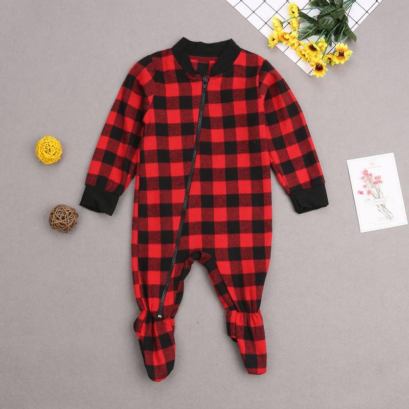 Family Xmas Matching 2 S Pajamas Set, Solid Tops Romper, Plaid Long Pants Family Sleepwear, Christmas Cozy Nightwear Set Xmas Pj's Clothes men, women, and kids. Womenswear Baby