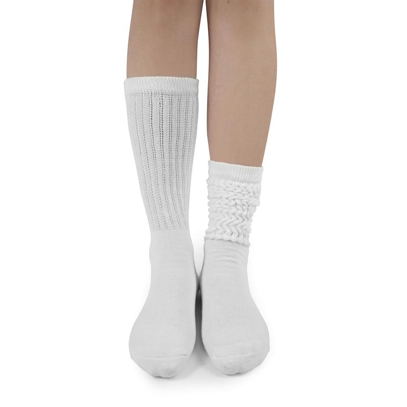 Crew Slouch Socks Women - Retro Scrunch Short Sock - Soft Solid Ankle Socks Size 5-11 Womenswear Fits