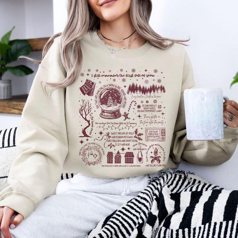 Christmas Songs Lyrics Sweatshirt Shirt Sweatshirt Hoodie