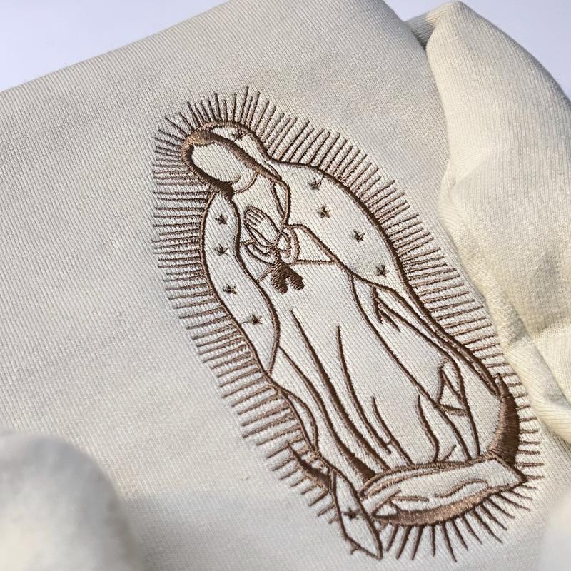 Virgen De Guadalupe Embroidery Sweater