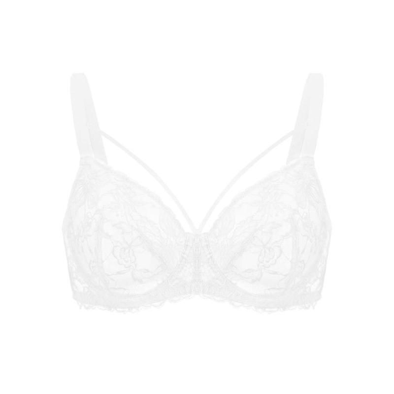 HSIA Pretty In Petals Unlined Strappy Floral Lace Plus Size Underwire Bra comfy bras