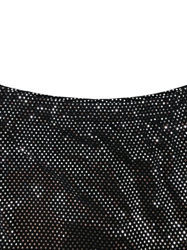 Women's Glitter Sequins High Waist Skinny Shorts, Fashion Casual Sparkly Shorts for Party Holiday, Ladies Bottoms for All Seasons, Shorts for Women Lounge Shorts