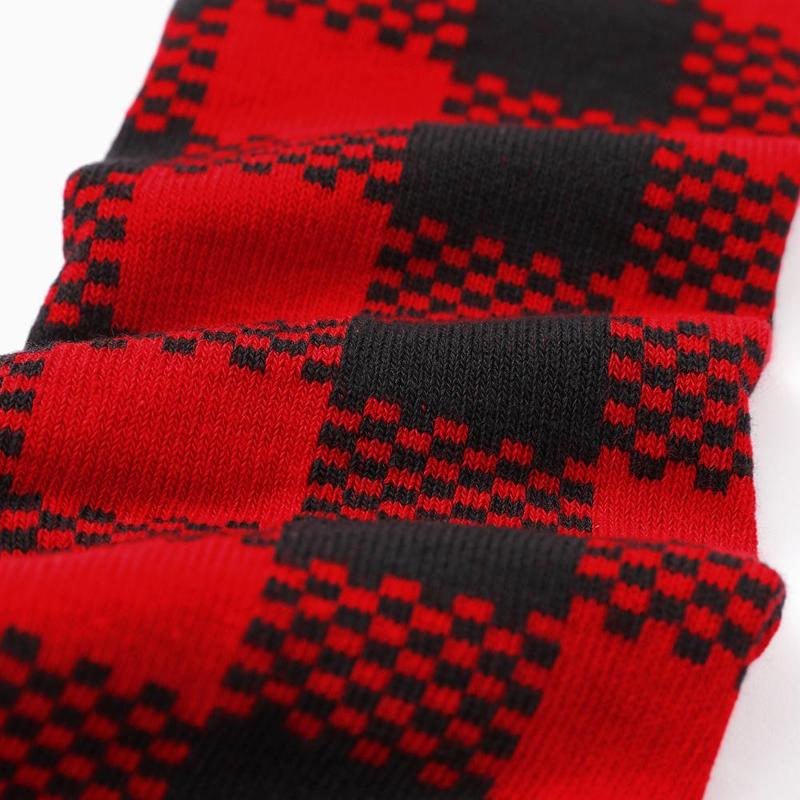 PatPat Christmas Socks Family Matching Classic Red&Black Plaid Socks