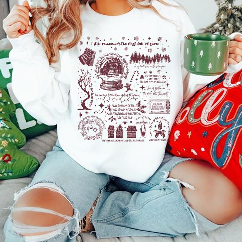 Christmas Songs Lyrics Sweatshirt Shirt Sweatshirt Hoodie