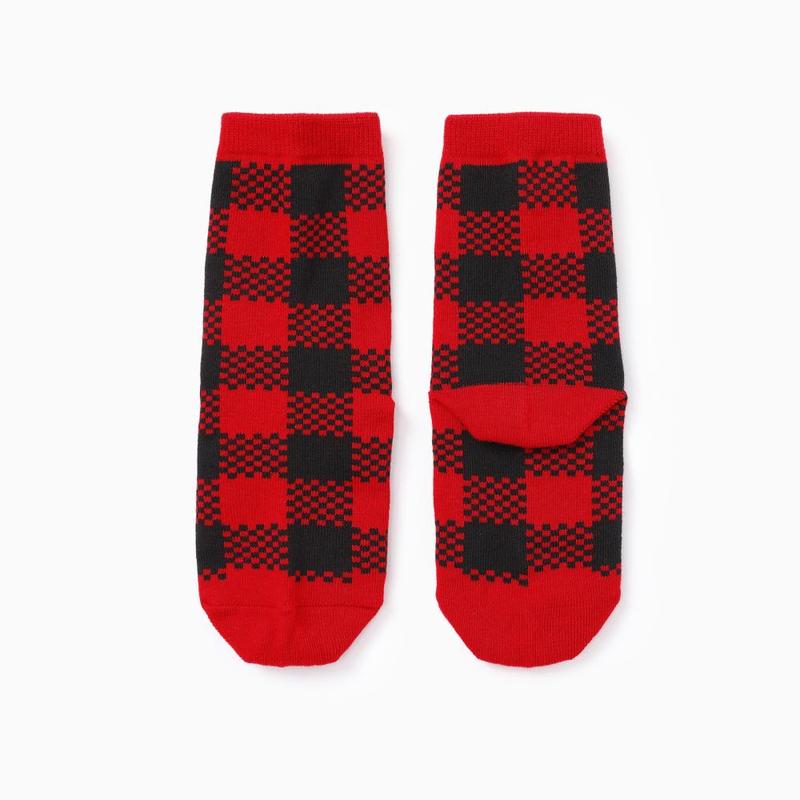 PatPat Christmas Socks Family Matching Classic Red&Black Plaid Socks